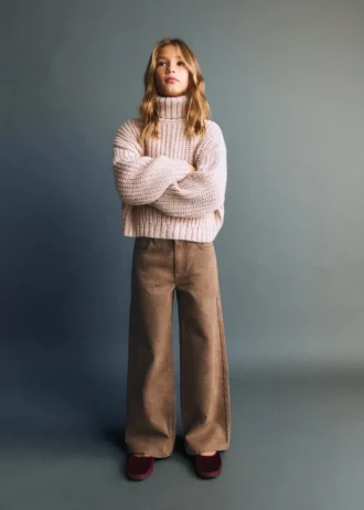 Jeans dritti con stampa floreale