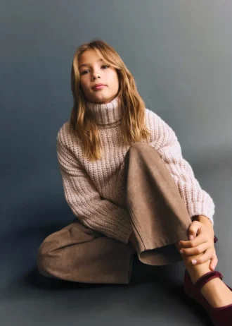 Jeans dritti con stampa floreale