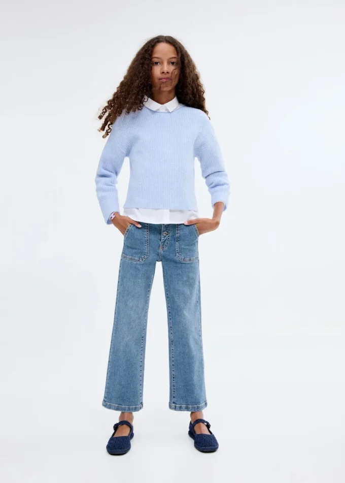 Jeans dritti con tasche