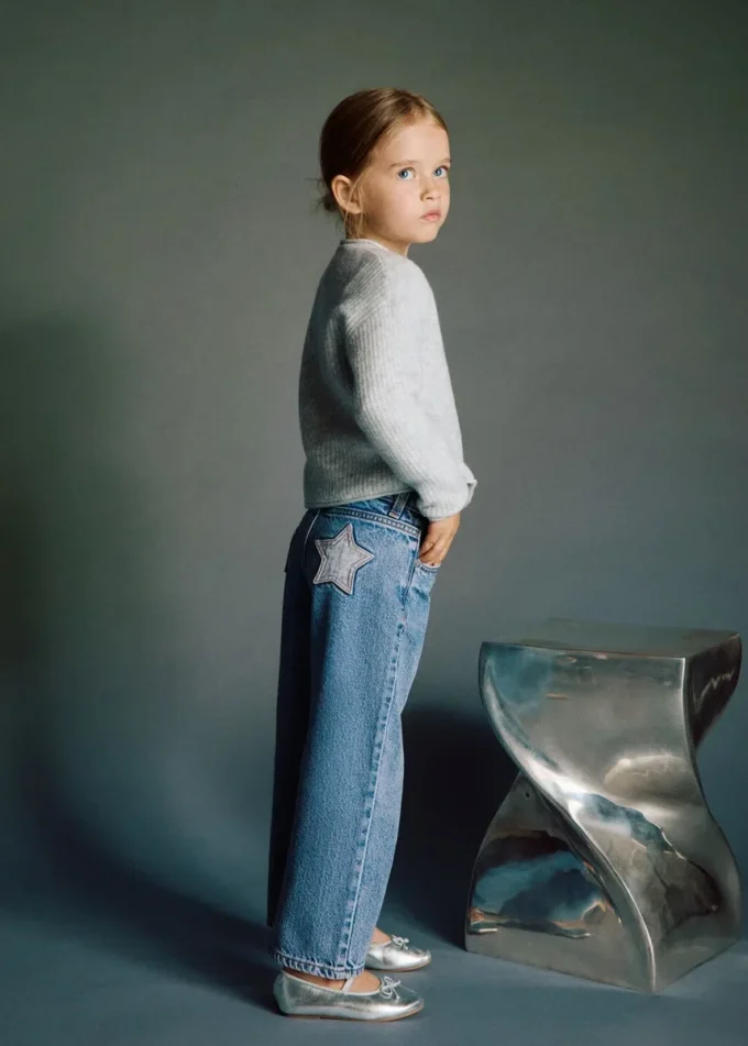 Jeans dritti in cotone Jeans dritti in cotone