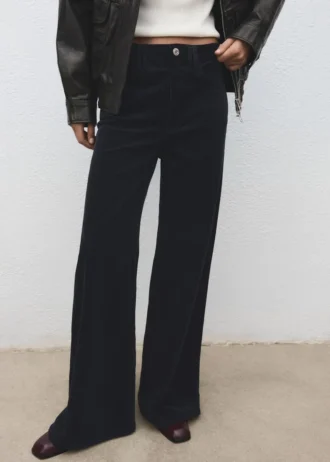 Jeans in velluto a coste a gamba larga Jeans in velluto a coste a gamba larga