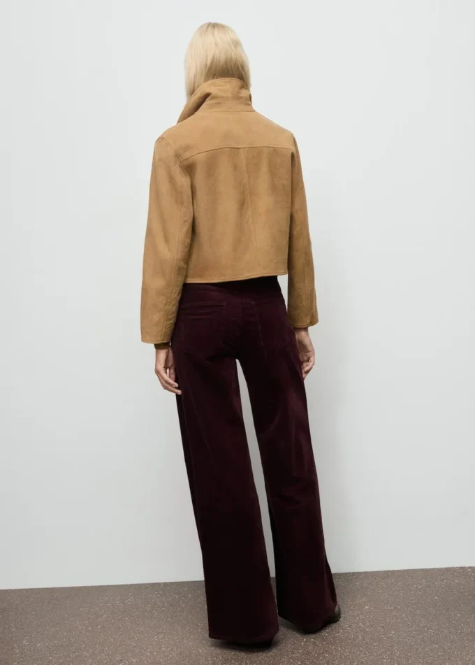 Jeans in velluto a coste a gamba larga