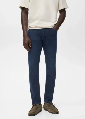 Jeans Jan blu nero slim fit