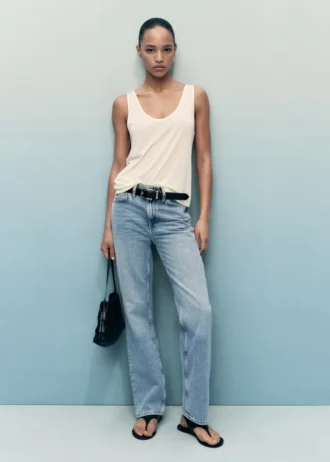 Jeans Matilda a vita media e vestibilità dritta