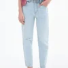 Jeans mom fit con strappi decorativi Jeans mom fit con strappi decorativi