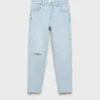 Jeans mom fit con strappi decorativi Jeans mom fit con strappi decorativi