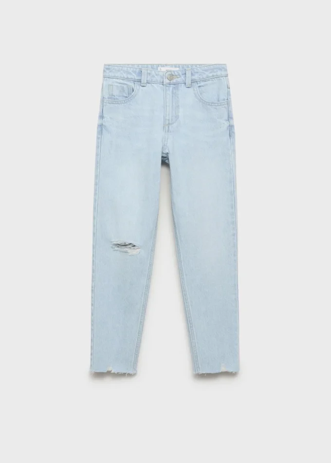 Jeans mom fit con strappi decorativi Jeans mom fit con strappi decorativi