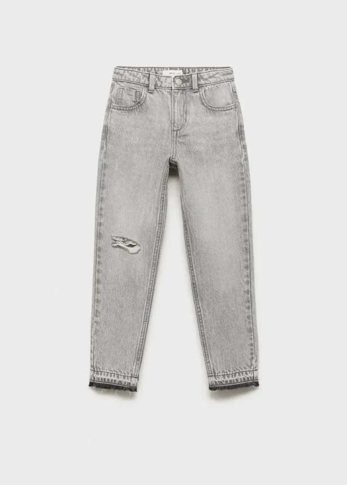 Jeans mom fit con strappi decorativi Jeans mom fit con strappi decorativi