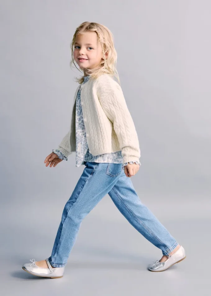 Jeans paper bag con bottoni Jeans paper bag con bottoni