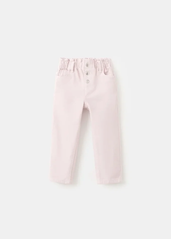 Jeans paper bag con bottoni Jeans paper bag con bottoni