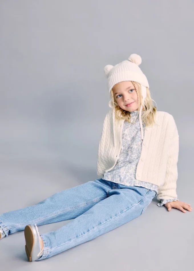 Jeans paper bag con bottoni Jeans paper bag con bottoni