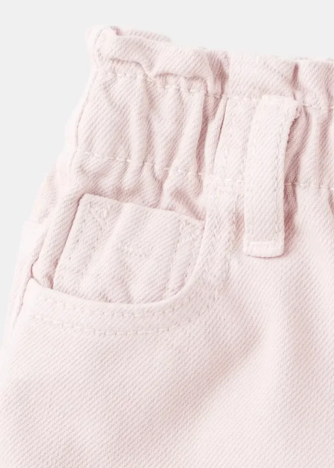 Jeans paper bag con bottoni Jeans paper bag con bottoni