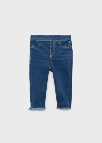 Jeans skinny con orlo sfrangiato
