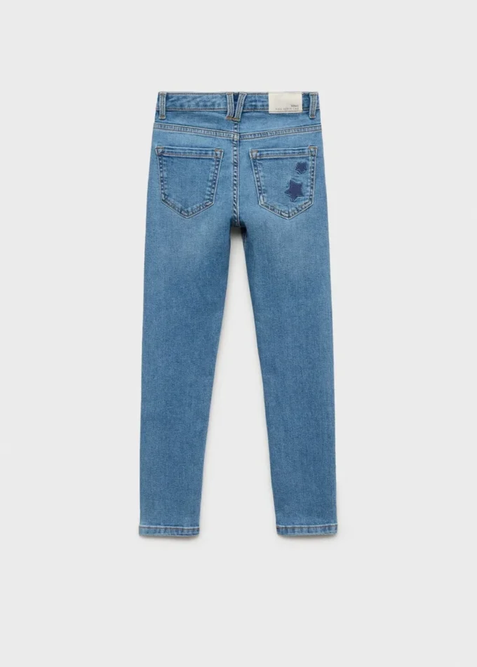 Jeans skinny con ricamo a stella Jeans skinny con ricamo a stella