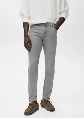 Jeans slim fit grigio slavato Jan