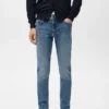 Jeans slim fit Jan con lavaggio medio sbiadito Jeans slim fit Jan con lavaggio medio sbiadito