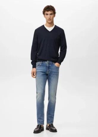 Jeans slim fit Jan con lavaggio scuro slavato