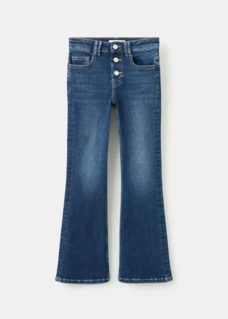 Jeans svasati con bottoni