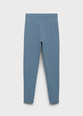 Leggings in cotone a costine