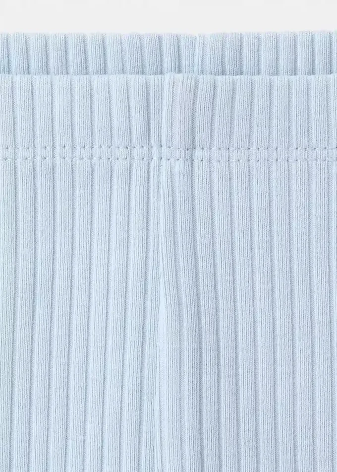 Leggings in cotone a costine