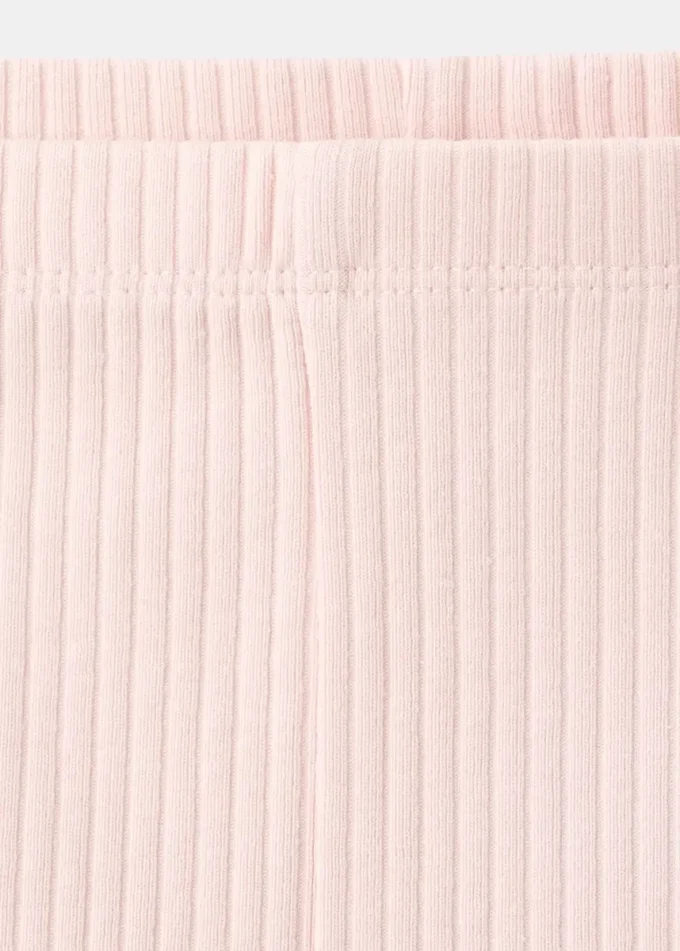 Leggings in cotone a costine