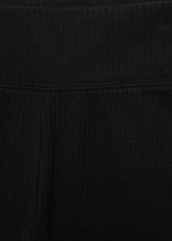 Leggings in cotone a costine