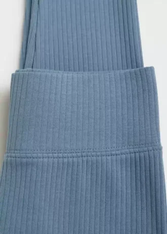 Leggings in cotone a costine