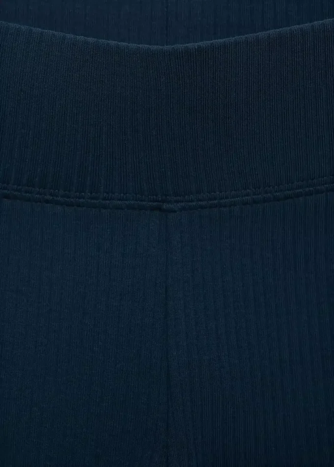 Leggings in cotone a costine