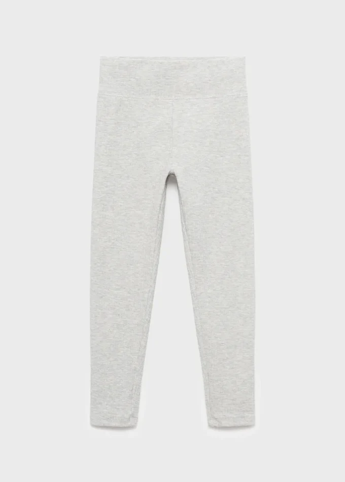 Leggings in cotone a costine