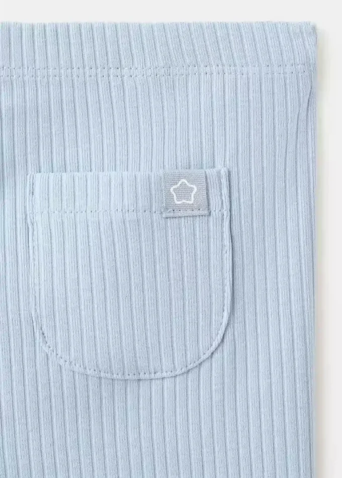 Leggings in cotone a costine