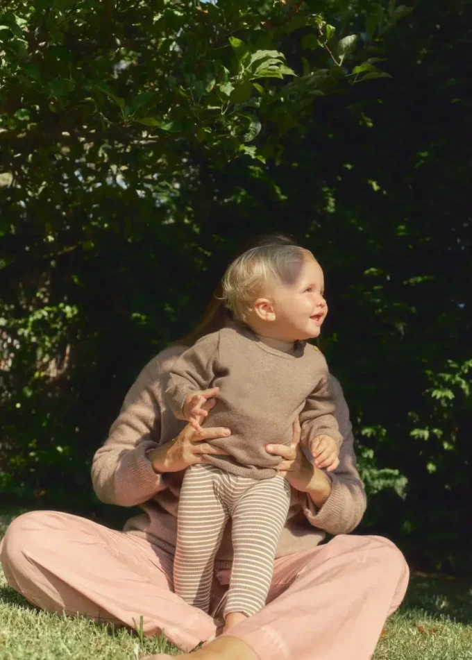 Leggings in cotone a righe Leggings in cotone a righe