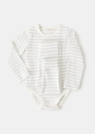 Leggings in cotone a righe