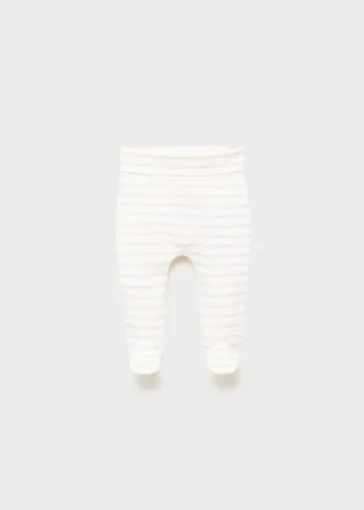 Leggings in cotone a righe