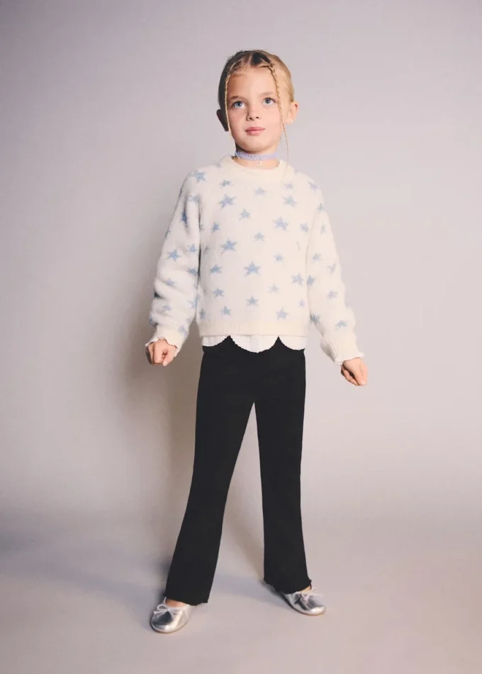 Leggings svasati a costine Leggings svasati a costine