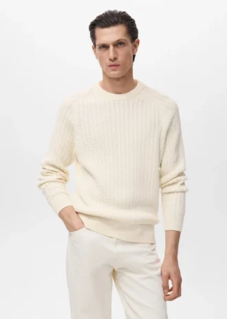 Maglia intrecciata 100% cotone