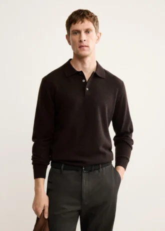Maglia polo 100% cashmere