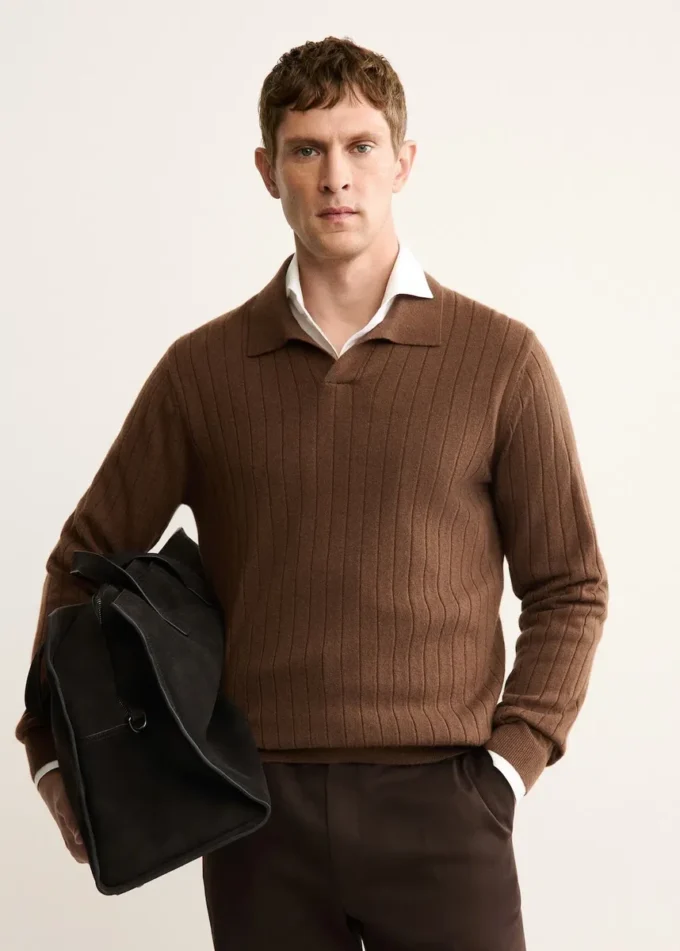 Maglia polo 100% cashmere Maglia polo 100% cashmere