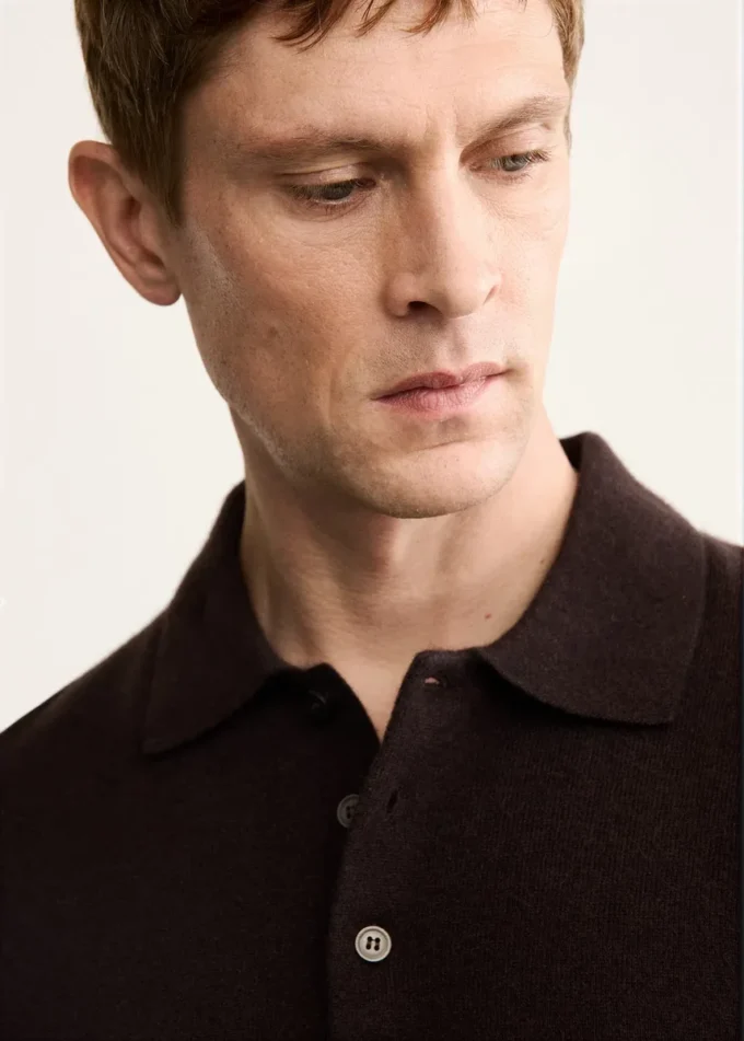 Maglia polo 100% cashmere Maglia polo 100% cashmere