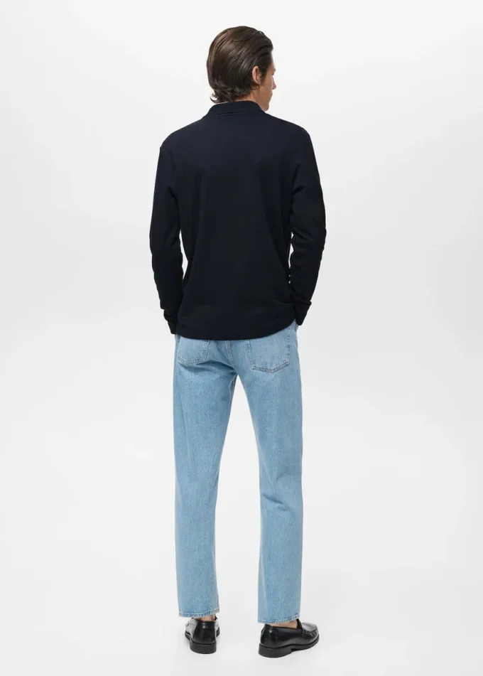 Maglia polo lavorata a maglia dalla vestibilità regolare Maglia polo lavorata a maglia dalla vestibilità regolare