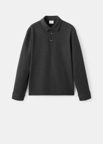 Maglia polo strutturata lavorata a maglia