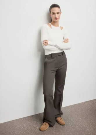 Maglietta a costine combinata