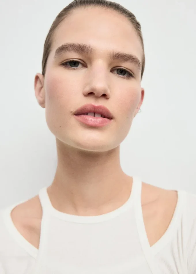 Maglietta a costine combinata Maglietta a costine combinata