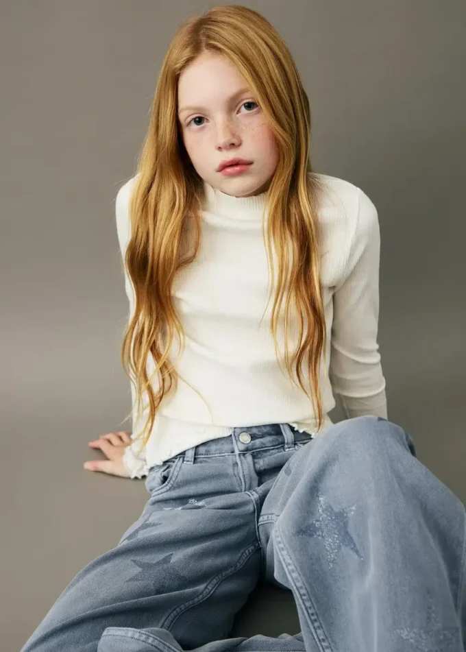 Maglietta a maniche lunghe a costine Maglietta a maniche lunghe a costine