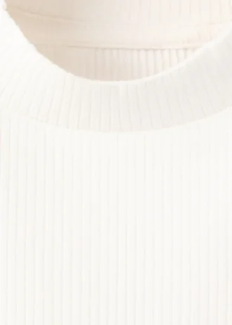 Maglietta a maniche lunghe a costine