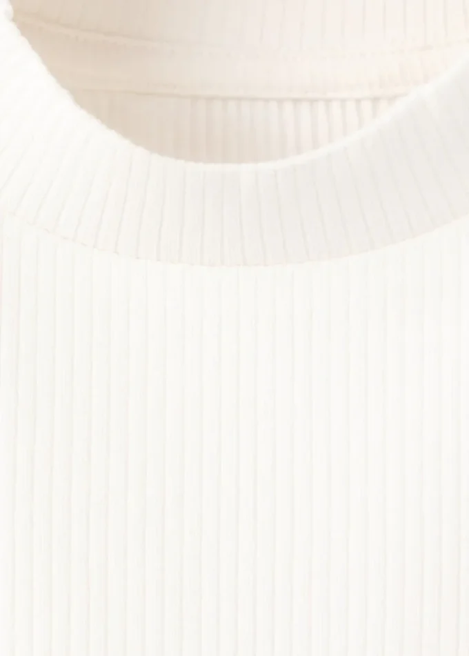 Maglietta a maniche lunghe a costine Maglietta a maniche lunghe a costine