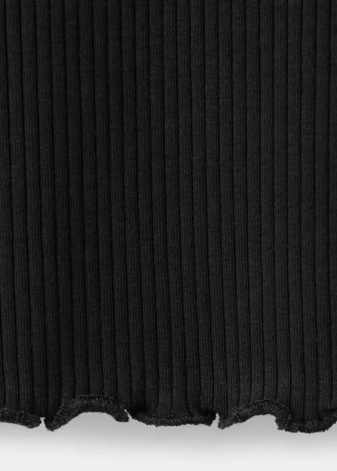 Maglietta a maniche lunghe a costine Maglietta a maniche lunghe a costine