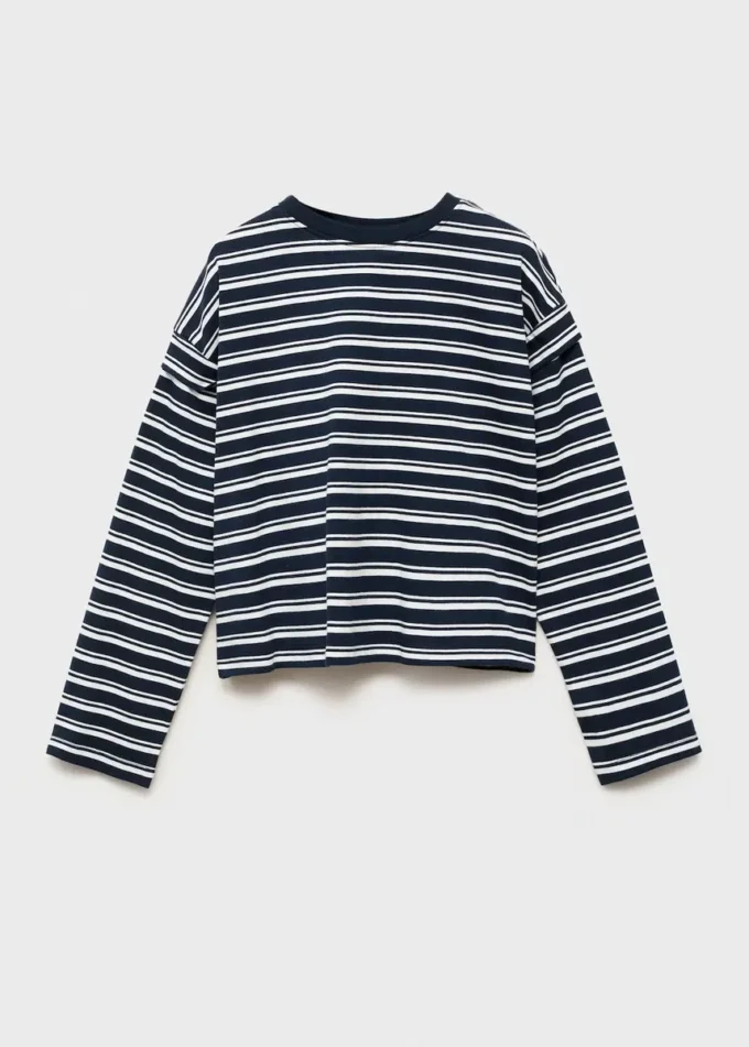 Maglietta a maniche lunghe a righe Maglietta a maniche lunghe a righe