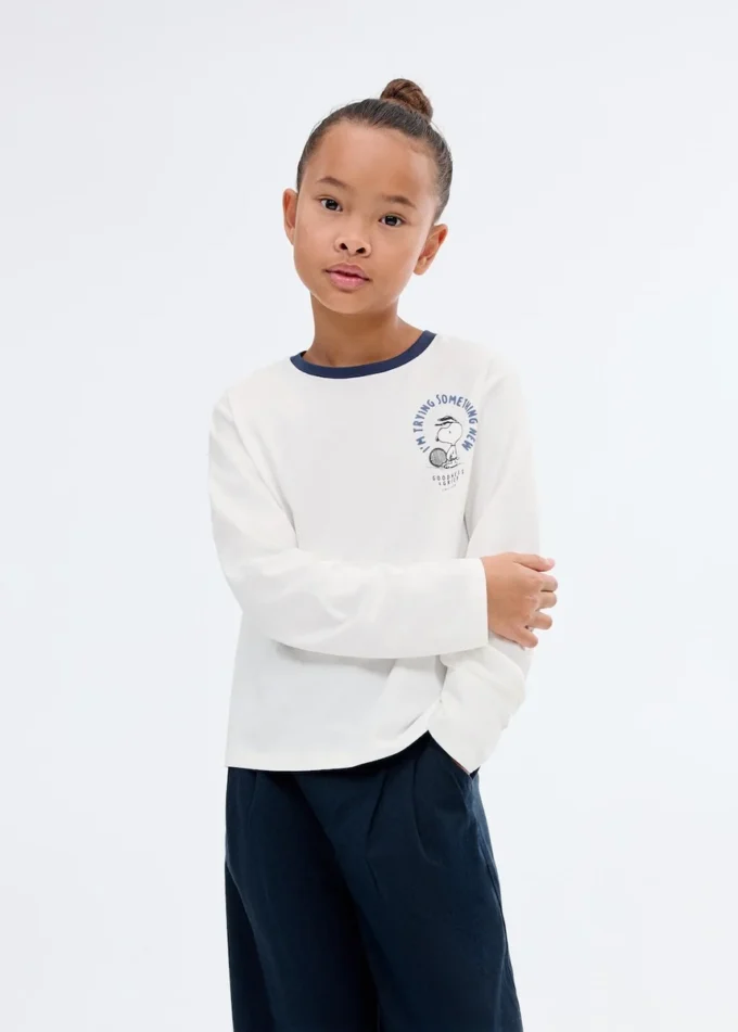 Maglietta con stampa Snoopy Maglietta con stampa Snoopy