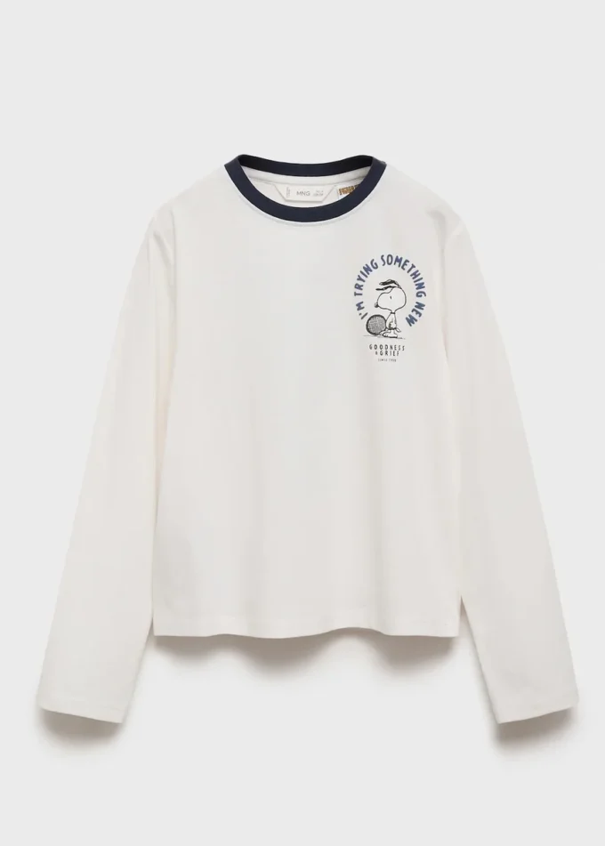 Maglietta con stampa Snoopy Maglietta con stampa Snoopy