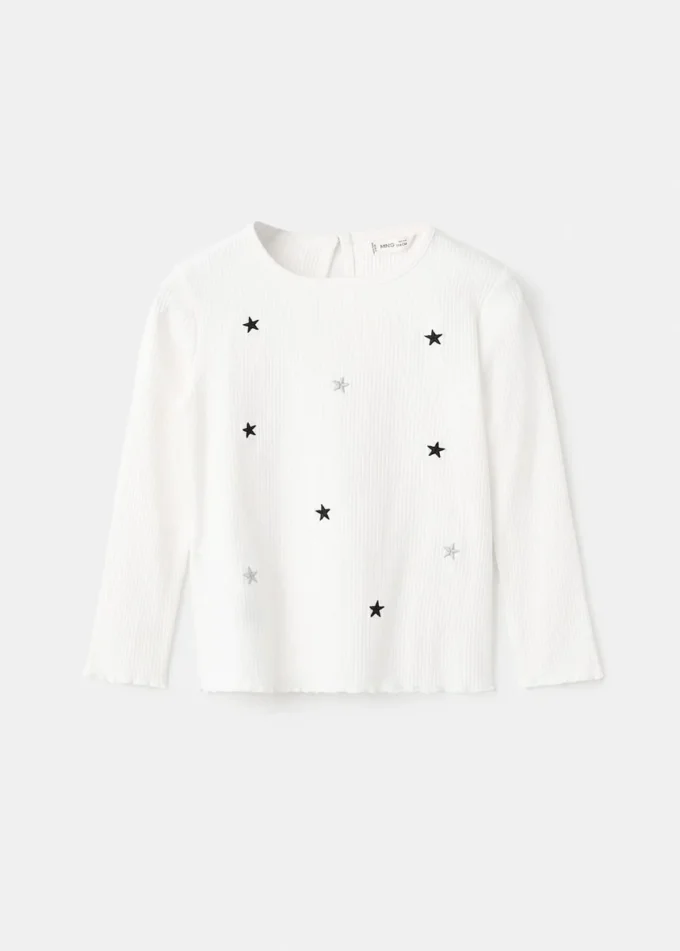 Maglietta con stelle ricamate Maglietta con stelle ricamate